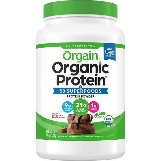 Bột Protein hữu cơ Orgain Organic Protein 1.2 kg xanh l&aacute;, Mỹ 1